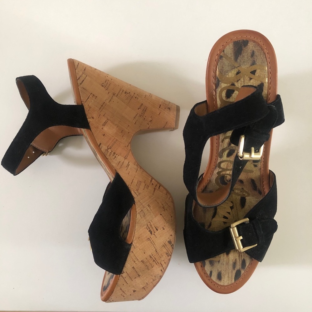 Worn once - San Edelman retro wedges